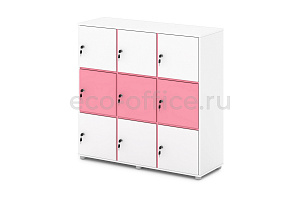Стеллаж-локер низкий 9 ячеек SENTIDA COLOR S-791 Инжир фото