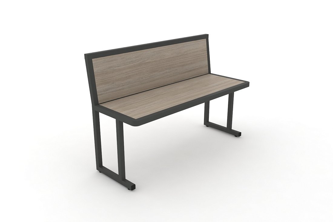 Скамья учебная двухместная DESK DK-1100L Дуб Аттик / Антрацит Металл  стоимость