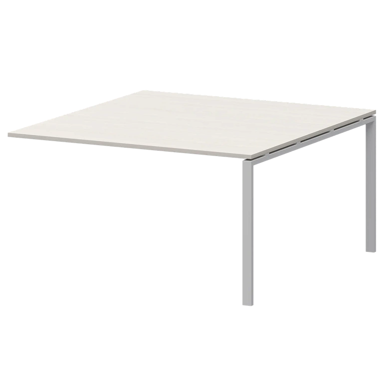 стол переговорный на металлокаркасе protech амп-003.123 ясень шимо/белый фото