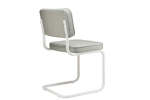 Конференц-кресло ECO-CHAIR COLOMBO Comfort CLM-05 Серый велюр / Белый металл фото