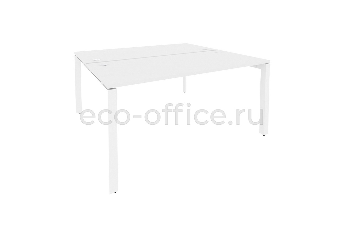 Рабочая станция на П-образном м/к ONIX O.MP-D.RS-2.4.7 Белый Бриллиант / Белый металл  купить в Москве