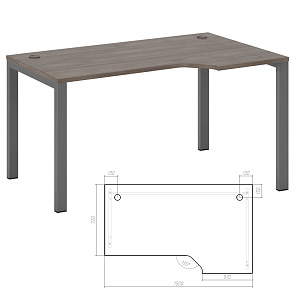 Стол эргономичный правый на металлоопорах  New Line NLN36322734 фото