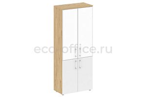 Шкаф высокий широкий SHIFT SK.ST-1.2R white Тиквуд Светлый / Белый Бриллиант фото