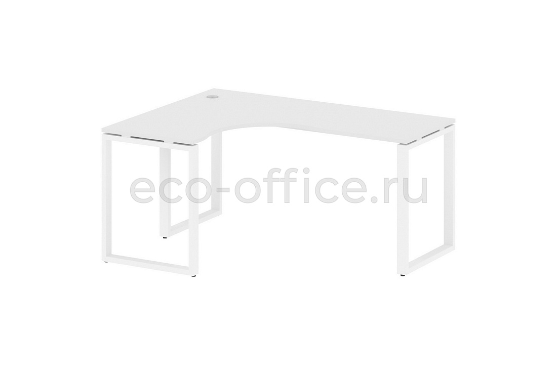Стол криволинейный левый METAL SYSTEM STYLE БО.СА-4 (L) Белый / Белый металл  стоимость