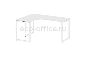 Стол криволинейный левый METAL SYSTEM STYLE БО.СА-4 (L) Белый / Белый металл фото