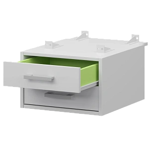 Тумба подвесная для столов на м/каркасе гл.730 мм Protech АМТ2-02.73 Белый/Белый фото