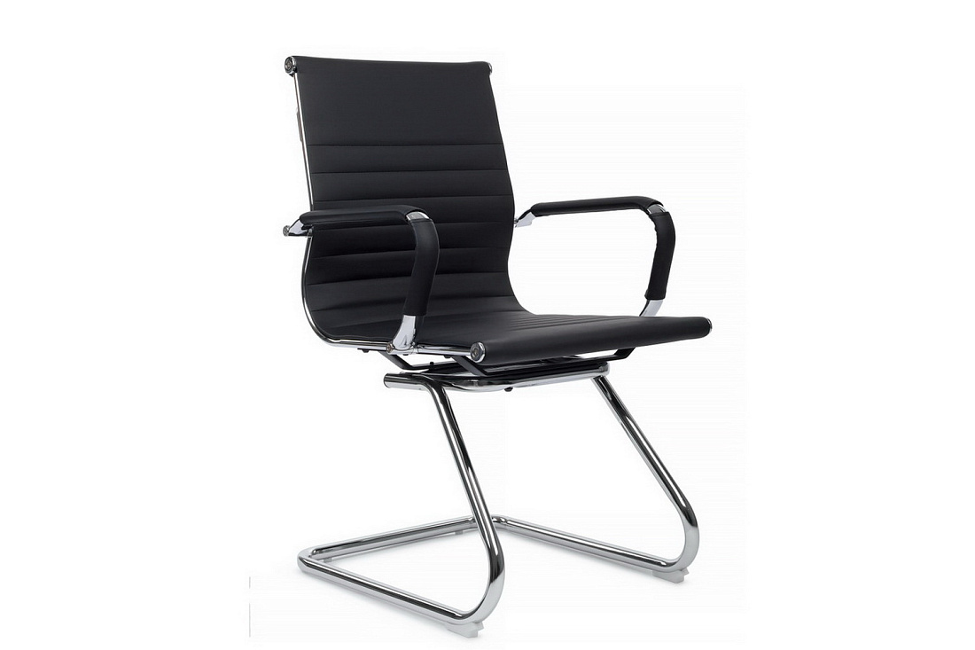Конференц-кресло RV Chair HUGO 6002-3EC Чёрная экокожа  стоимость
