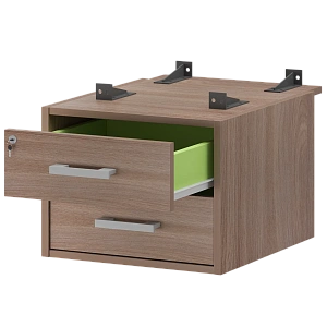 Тумба подвесная для столов на м/каркасе гл.730 мм Protech АМТ2-02Ц.73 Темный шимо фото