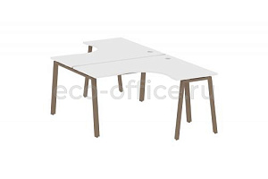 Рабочая станция криволинейная METAL SYSTEM STYLE БА.РАС-СА-2.3 Белый / Мокко металл фото