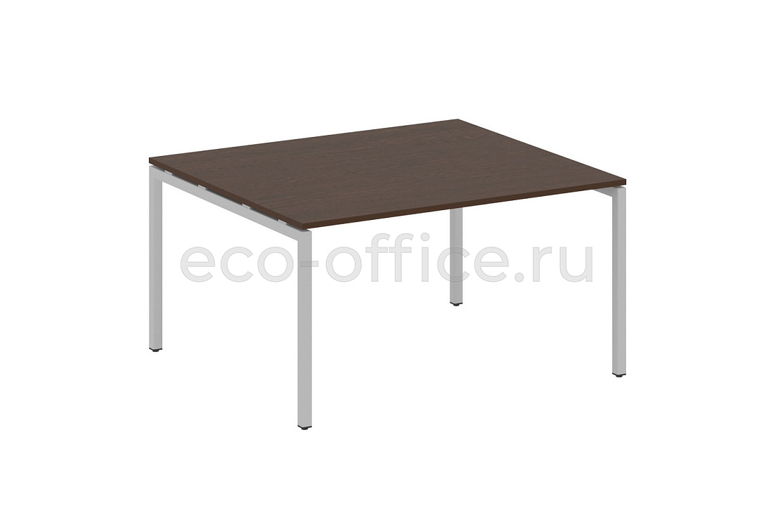 Стол переговорный (1 столешница) METAL SYSTEM QUATTRO 4x4 40БП.ПРГ-1.3 Венге Цаво / Серый металл  стоимость