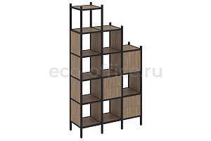 Комплект наборного стеллажа LOFT VR.L-21 Дуб Аризона / Чёрный металл фото