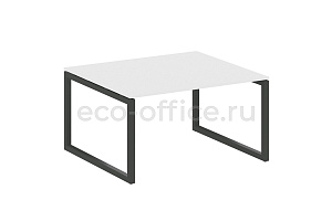 Стол переговорный (1 столешница) METAL SYSTEM QUATTRO 5x5 50БО.ПРГ-1.3 Белый / Антрацит металл фото