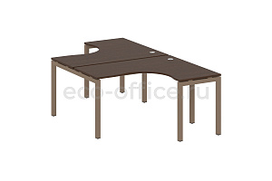 Рабочая станция криволинейная METAL SYSTEM QUATTRO 5x5 50БП.РАС-СА-2.3 Венге Цаво / Мокко металл фото