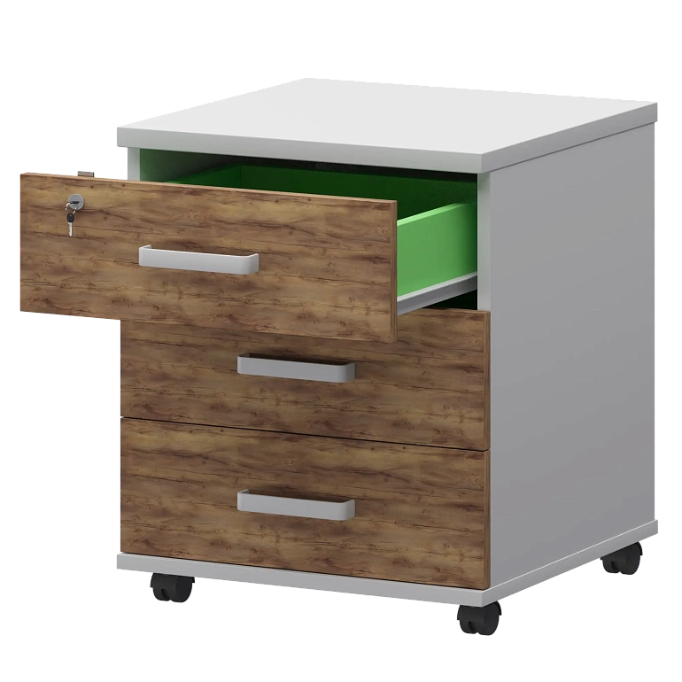 тумба подкатная protech смт-3п тип1 белый/таксония фото