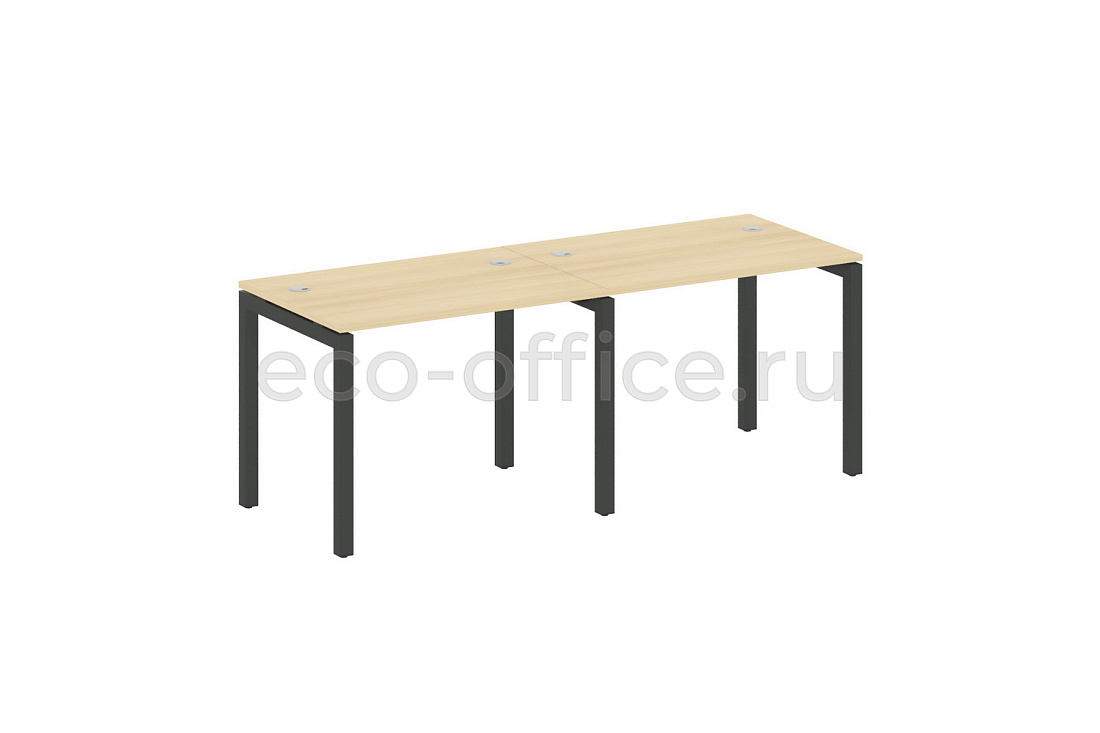 Рабочая станция на 2 рабочих места METAL SYSTEM QUATTRO 5x5 50БП.СМ-2.1 Акация Лорка / Антрацит металл  стоимость