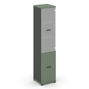 Шкаф 1 узкая секция, 5 ниш CONCEPT CN.STU.E-512 SM A Кобо/Антрацит/Металл Антрацит/Сатин фото
