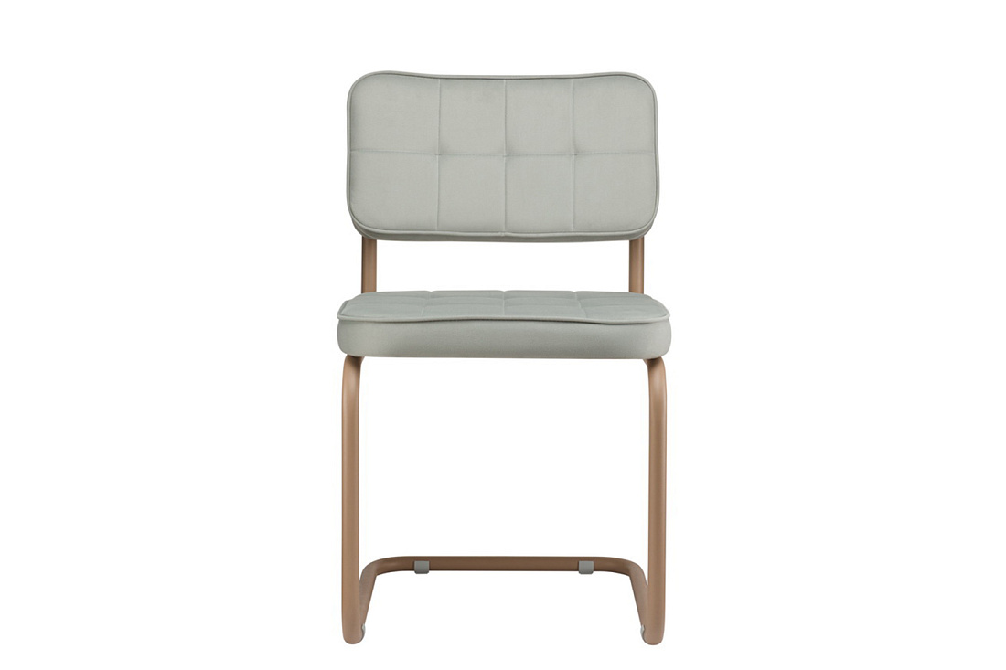 конференц-кресло eco-chair colombo comfort clm-05 серый велюр / капучино металл фото