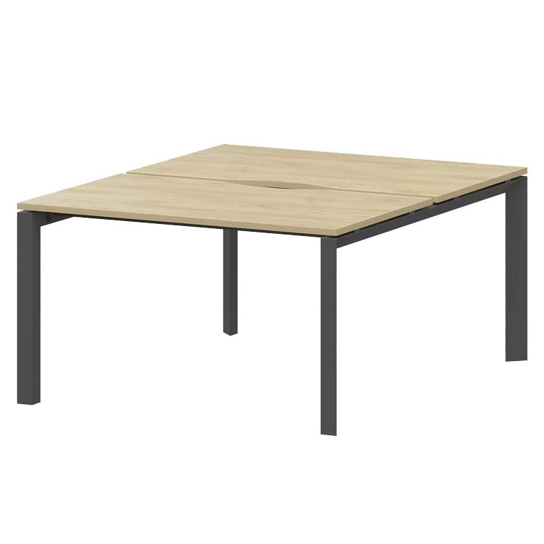 бенч двойной на 2 рабочих места на металлокаркасе protech нтмп.п.б2-120 баттл рок/антрацит фото