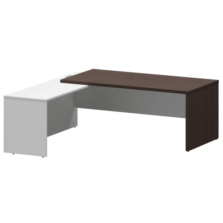 стол руководителя левый protech kzp-20l дуб венге/белый фото