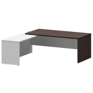 Стол руководителя левый Protech KZP-20L Дуб венге/Белый фото