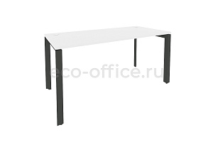 Стол рабочий на П-образном м/к ONIX O.MP-SP-4.7 Белый Бриллиант / Антрацит металл фото
