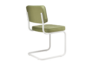 Конференц-кресло ECO-CHAIR COLOMBO Comfort CLM-05 Оливковый велюр / Белый металл фото