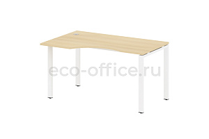 Стол криволинейный левый METAL SYSTEM STYLE БП.СА-2 (L) Акация Лорка / Белый металл фото