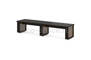 Стол для переговоров GRACE L-103 Дуб Линдберг тёмный / Tasso Nero фото