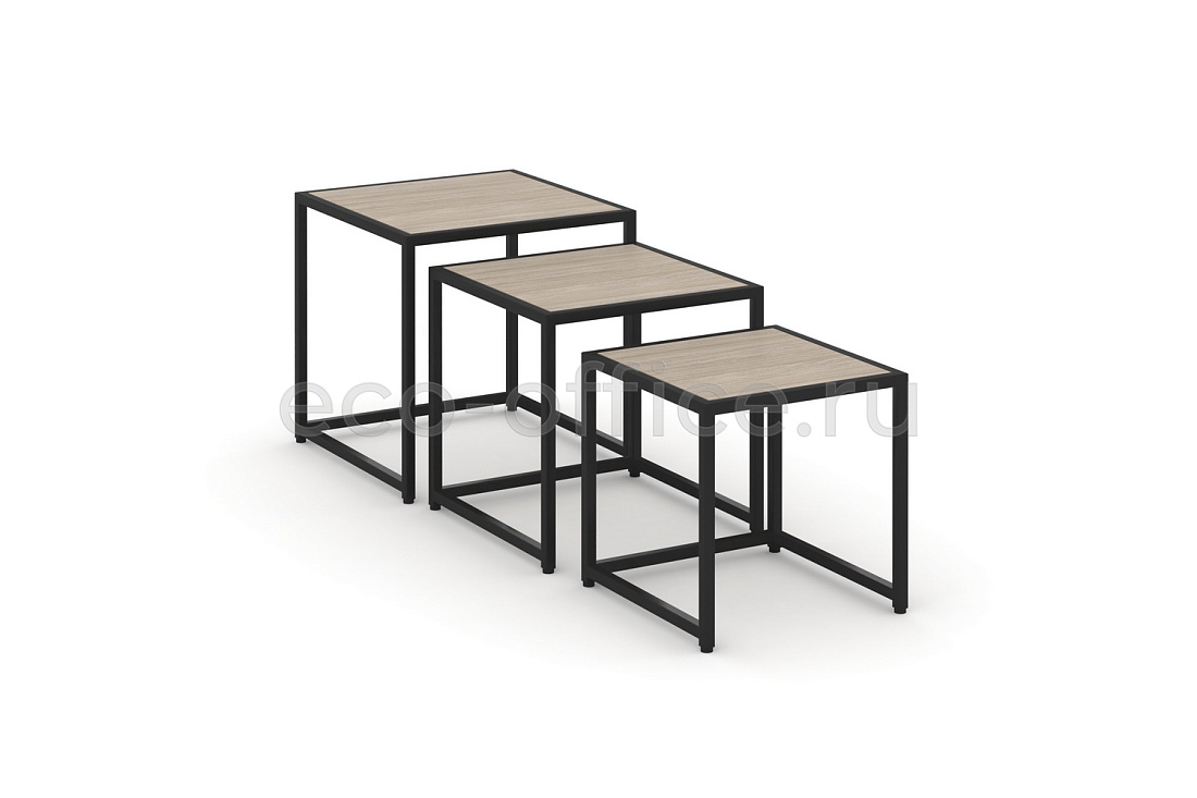 Стол журнальный LOFT VR.L-SJK-40 Дуб Аттик / Чёрный металл  стоимость