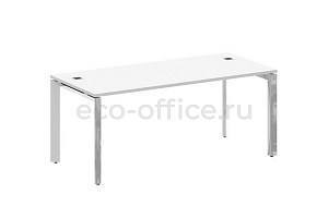 Стол руководителя ONIX DIRECT LUX M-O.MP-SRR-5.8 Белый Бриллиант / Нержавеющая сталь фото