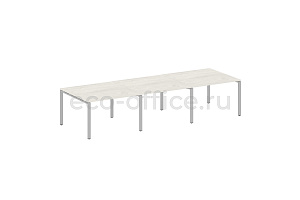Стол переговорный (3 столешницы) METAL SYSTEM STYLE БП.ПРГ-3.2 Дуб Наварра / Серый металл фото