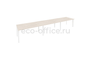 Стол переговорный (3 столешницы) ONIX O.MP-PRG-3.4 Денвер Светлый / Белый металл фото