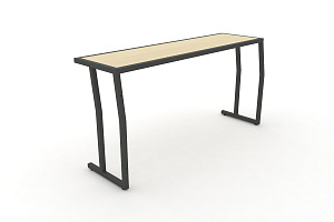 Стол учебный трёхместный DESK DK-1500S Клён / Антрацит металл фото