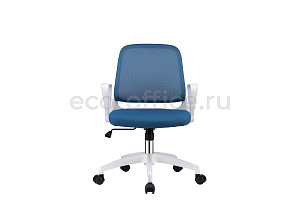 Кресло офисное RV Design W-158 Белый пластик / Синяя сетка фото