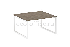 Стол переговорный (1 столешница) METAL SYSTEM QUATTRO 5x5 50БО.ПРГ-1.3 Вяз Благородный / Белый металл фото