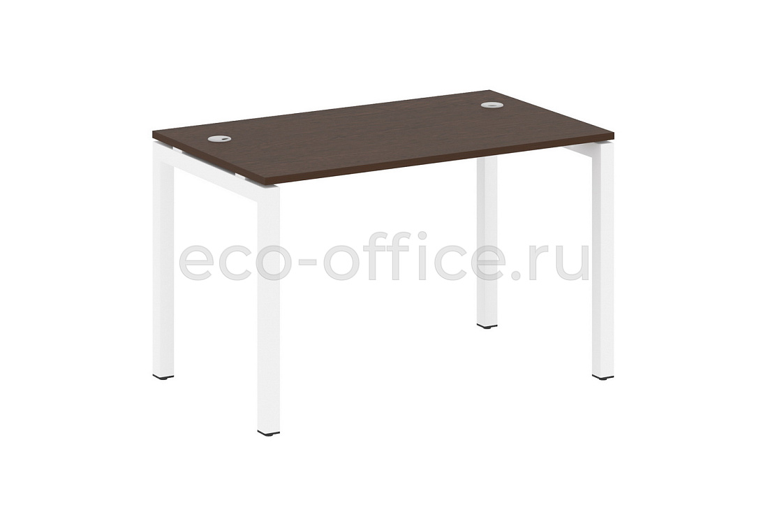 Стол письменный METAL SYSTEM QUATTRO 5x5 50БП.СП-2 Венге Цаво / Белый металл купить в Москве