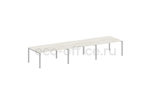 Стол переговорный (3 столешницы) METAL SYSTEM STYLE БП.ПРГ-3.4 Дуб Наварра / Серый металл фото