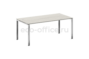 Стол рабочий руководителя METAL SYSTEM DIRECT БП.СРР-5.9 Дуб Наварра / Нержавеющая сталь фото