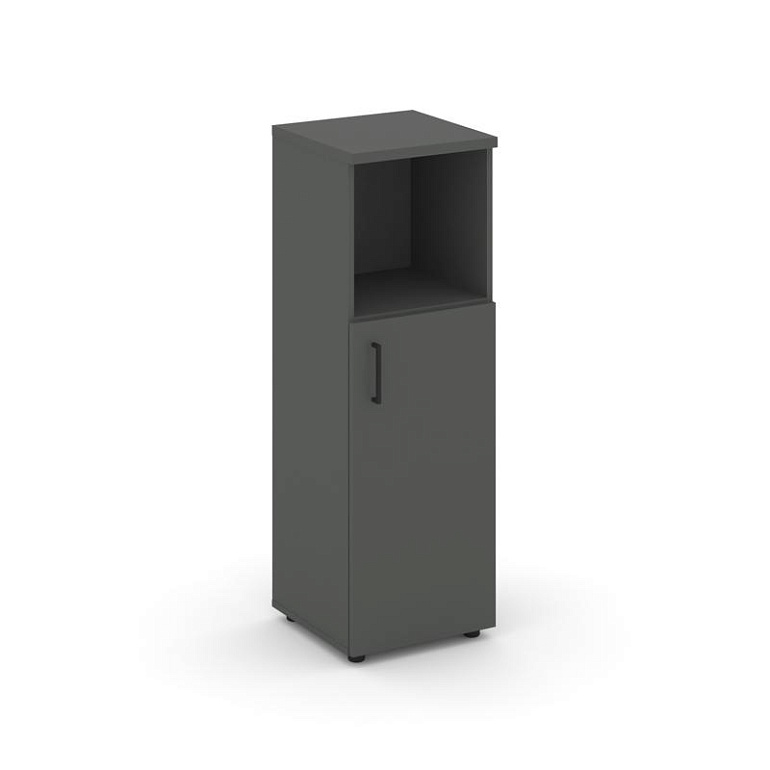 шкаф средний узкий style project sn.stu.e-201(r) антрацит/черный ручки фото