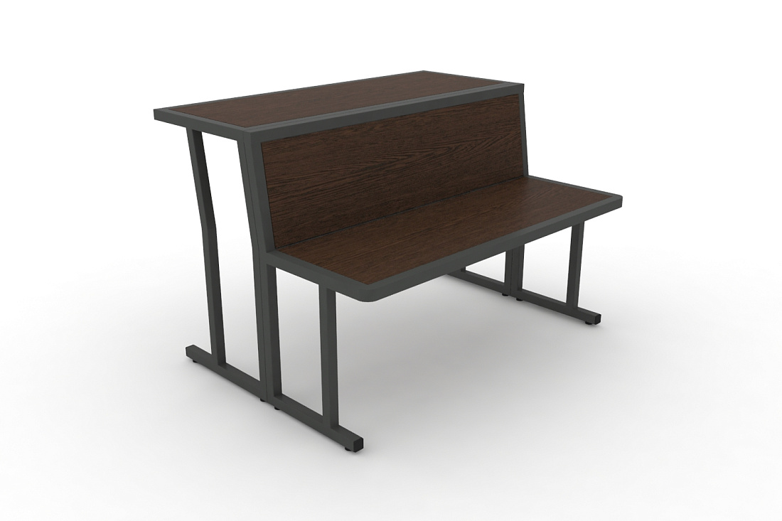 Комплект скамья со столом DESK DKN-1100LS Венге / Антрацит Металл  стоимость