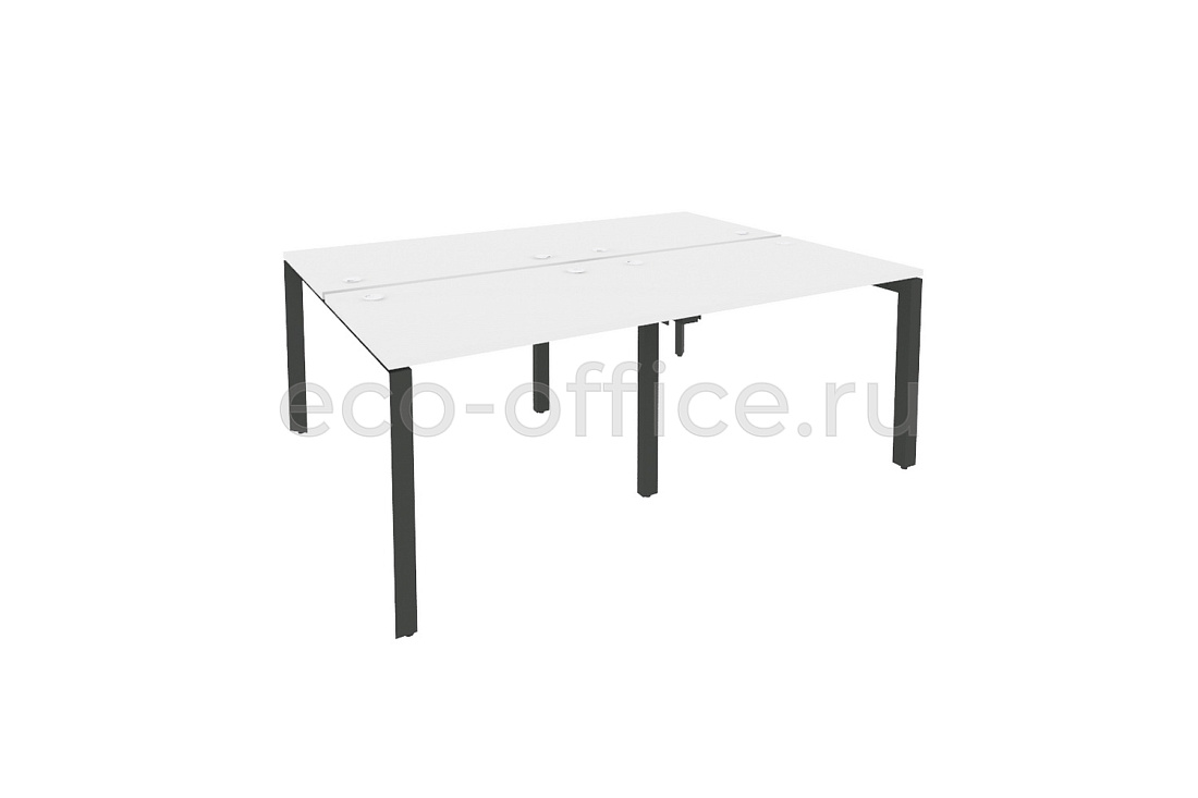 Рабочая станция на П-образном м/к ONIX O.MP-D.RS-4.1.7 Белый Бриллиант / Антрацит металл  купить в Москве