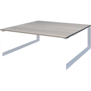 Стол переговорный на металлокаркасе Protech НТМП.О-120.11 Лиственница/Белый фото