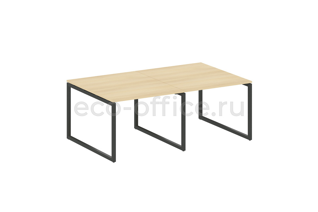 Стол переговорный (2 столешницы) METAL SYSTEM QUATTRO 4x4 40БО.ПРГ-2.1 Акация Лорка / Антрацит металл  стоимость