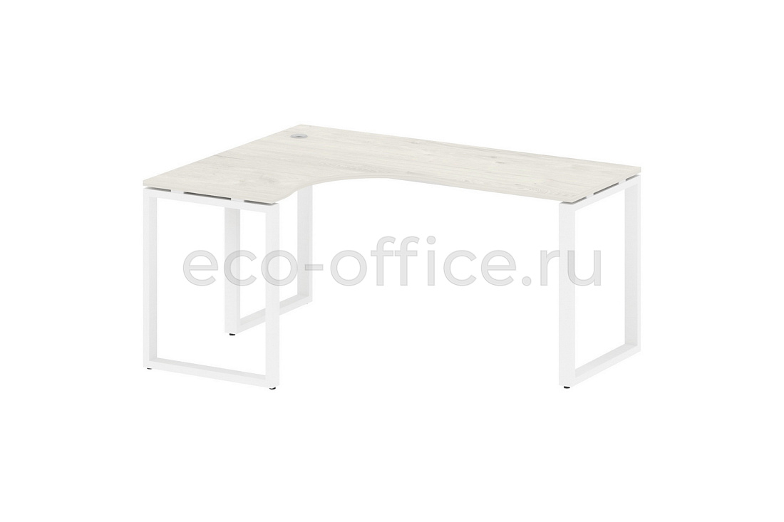 Стол криволинейный левый METAL SYSTEM STYLE БО.СА-4 (L) Дуб Наварра / Белый металл  стоимость