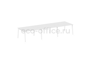 Стол переговорный (3 столешницы) METAL SYSTEM STYLE БА.ПРГ-3.3 Белый / Белый металл фото