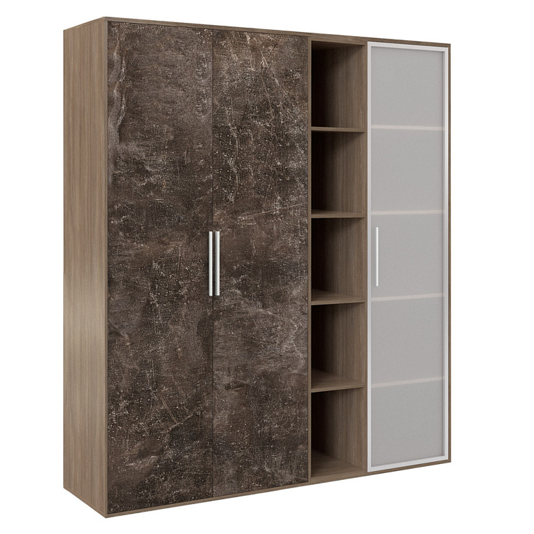 шкаф высокий 3 створки, с нишей b-tone btn36152542 фото