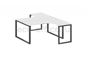 Рабочая станция криволинейная METAL SYSTEM STYLE БО.РАС-СА-2.4 Белый / Антрацит металл фото