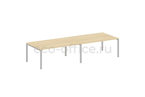 Стол переговорный (2 столешницы) METAL SYSTEM STYLE БП.ПРГ-2.5 Акация Лорка / Серый металл фото