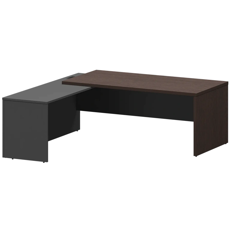 стол руководителя левый protech kzp-20l дуб венге/графит фото