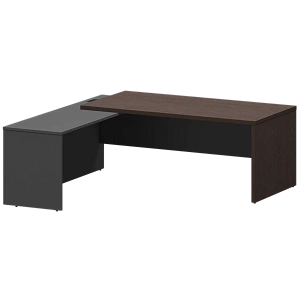 Стол руководителя левый Protech KZP-20L Дуб венге/Графит фото